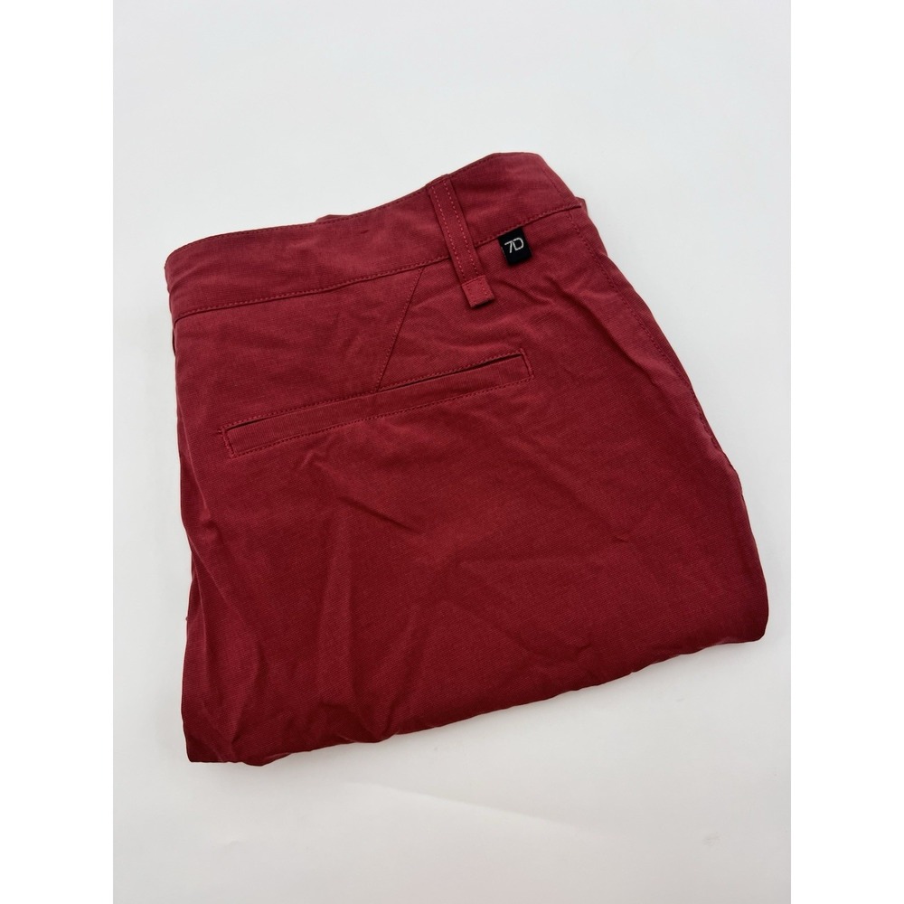 7 Diamonds Shorts Mens 34 Burgundy Momentum Performance 10" Golf Stretch
